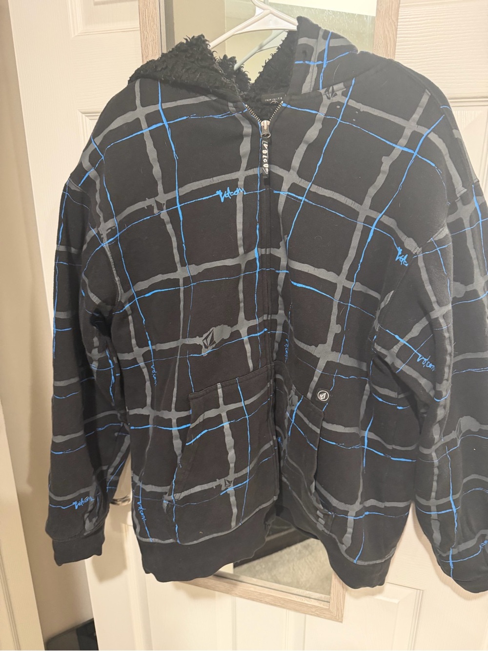 Volcom Black Faux Sherpa Jacket